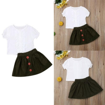 Toddler Kids Girls Baby Summer Outfits Clothes T-shirt TopsSkirt Dress 2Pcs Clothing Set
Toddler Kids Girls Baby Summer Outfits Clothes T-shirt TopsSkirt Dress 2Pcs Clothing Set