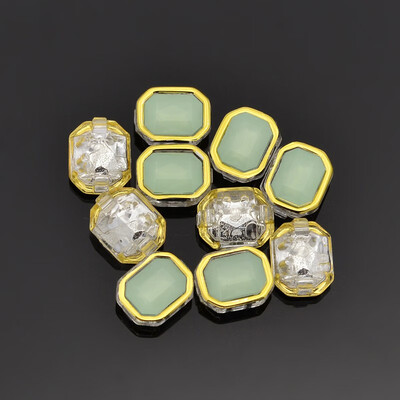 Sew on Rhinestone Taiwan Acrylic Golden Plated Garment Accessories Rectangle PaleGreen 10x8x5mm Hole 05mm
Sew on Rhinestone Taiwan Acrylic Golden Plated Garment Accessories Rectangle PaleGreen 10x8x5mm Hole 05mm