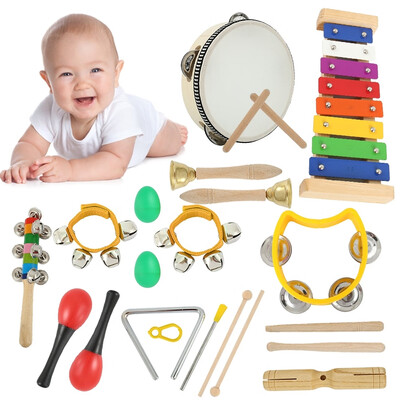 20pcs Toddler & Baby Musical Instruments Set – Percussion Toy Fun Toddlers Toys Wooden Xylophone Glockenspiel Toy Rhythm Band Set
20pcs Toddler & Baby Musical Instruments Set – Percussion Toy Fun Toddlers Toys Wooden Xylophone Glockenspiel Toy Rhythm Band Set