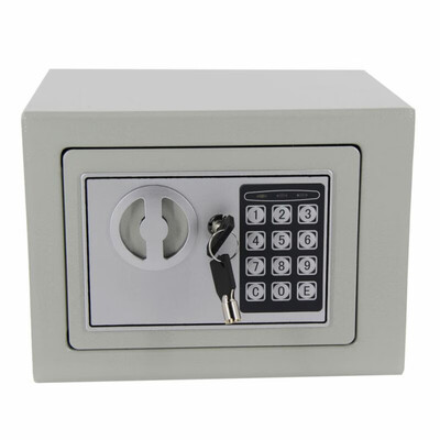 Digital Security Safe Box for Valuables- Compact Waterproof&Steel Lock Box with Electronic Combination Keypad Gray
Digital Security Safe Box for Valuables- Compact Waterproof&Steel Lock Box with Electronic Combination Keypad Gray