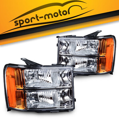For 2007-2014 GMC Sierra 15002500HD3500HD Headlight Assembly OE Projector Headlamp Chrome housing with Amber Reflector
For 2007-2014 GMC Sierra 15002500HD3500HD Headlight Assembly OE Projector Headlamp Chrome housing with Amber Reflector