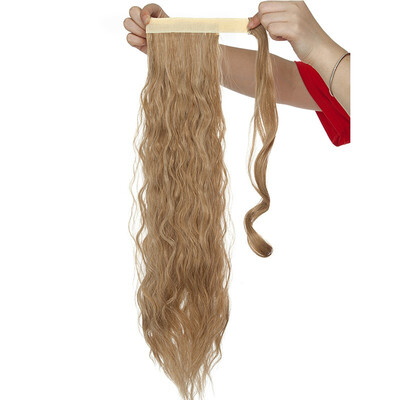 20 Inch Long Corn Wave Ponytail Extension Magic Paste Heat Resistant Wavy Synthetic Wrap Around Ponytail Black Hairpiece for Women
20 Inch Long Corn Wave Ponytail Extension Magic Paste Heat Resistant Wavy Synthetic Wrap Around Ponytail Black Hairpiece for Women