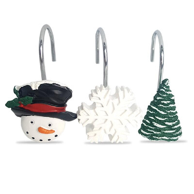 Shower Curtain Hooks Christmas Decorative Santa Claus Snowflake Pattern Bath Curtains Hooks Rings Rustproof Metal Bathroom Curtain
Shower Curtain Hooks Christmas Decorative Santa Claus Snowflake Pattern Bath Curtains Hooks Rings Rustproof Metal Bathroom Curtain
