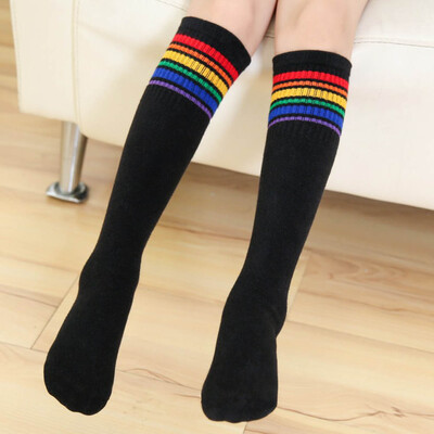 1\2\3 Pair Rainbow Striped Knee High Long Socks Cotton Sport Football Baseball Women Men Socks 35 Cm\45 Cm
1\2\3 Pair Rainbow Striped Knee High Long Socks Cotton Sport Football Baseball Women Men Socks 35 Cm\45 Cm