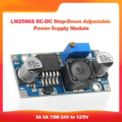 LM2596S DC-DC Step-Down Adjustable Power-Supply Module LM2596 Voltage Regulator 3A 5A 75W 24V to 125V
LM2596S DC-DC Step-Down Adjustable Power-Supply Module LM2596 Voltage Regulator 3A 5A 75W 24V to 125V