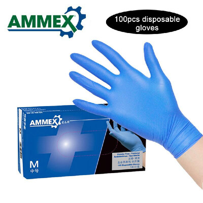 AMMEX 100Pcs Disposable Nitrile Rubber Glove Powder Free Comfortable Strong Stretchy Gloves for Home Food Medical Dental Use
AMMEX 100Pcs Disposable Nitrile Rubber Glove Powder Free Comfortable Strong Stretchy Gloves for Home Food Medical Dental Use