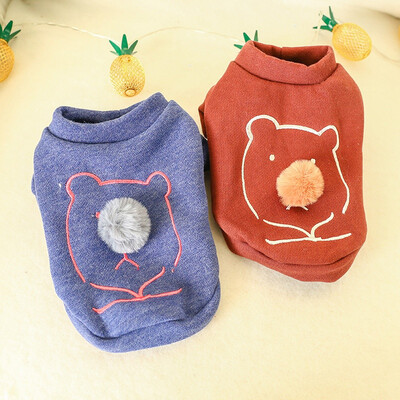 Bear Face Dog Vest Fleece 2 Legged Round Neck Shirt For Pets Dogs Long Sleeve T-shirt Bear Pattern With Fluffy Ball Nose
Bear Face Dog Vest Fleece 2 Legged Round Neck Shirt For Pets Dogs Long Sleeve T-shirt Bear Pattern With Fluffy Ball Nose