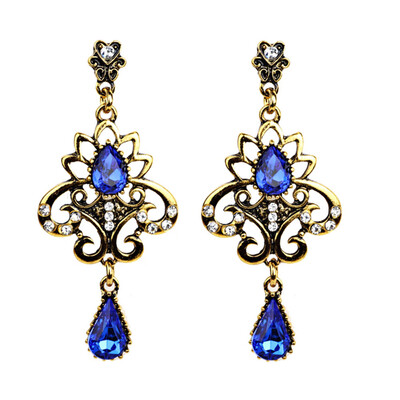 Charming Retro Alloy Crystal Earrings For Women Vintage Gem Flower Dangle Statement Earrings Brincos Pendientes
Charming Retro Alloy Crystal Earrings For Women Vintage Gem Flower Dangle Statement Earrings Brincos Pendientes