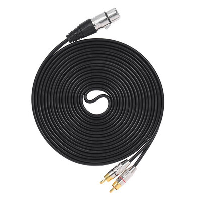 1 XLR Female to 2 RCA Male Plug Stereo Audio Cable Connector Y Splitter Wire Cord 5m 164ft
1 XLR Female to 2 RCA Male Plug Stereo Audio Cable Connector Y Splitter Wire Cord 5m 164ft