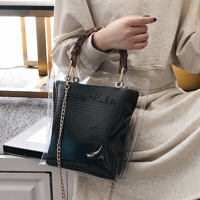 Advanced sense bag Ocean transparent transparent bamboo handbag handbags new 2019 wild ins chain Messenger bag
Advanced sense bag Ocean transparent transparent bamboo handbag handbags new 2019 wild ins chain Messenger bag