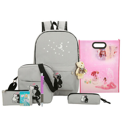 Tailored 8Pcs Cute Animal Star Printing Backpack Women Canvas Backpack School Bags For Te
Tailored 8Pcs Cute Animal Star Printing Backpack Women Canvas Backpack School Bags For Te