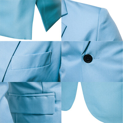 Mens Business Casual Long Sleeves Suit Solid Lapel Collar Slim Fit Blazer Coat
Mens Business Casual Long Sleeves Suit Solid Lapel Collar Slim Fit Blazer Coat