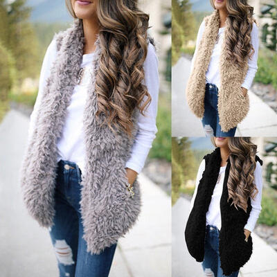 2018 Fashion Womens Winter Warm Sleeveless Fleece Jacket Ladies Cashmere Long-Haired Vest Coat
2018 Fashion Womens Winter Warm Sleeveless Fleece Jacket Ladies Cashmere Long-Haired Vest Coat