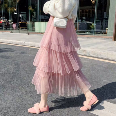 Gobestart Fashion Womens Solid Mesh Fold A-Line Casual Cake Dress Ruffles Pleated Skirt
Gobestart Fashion Womens Solid Mesh Fold A-Line Casual Cake Dress Ruffles Pleated Skirt