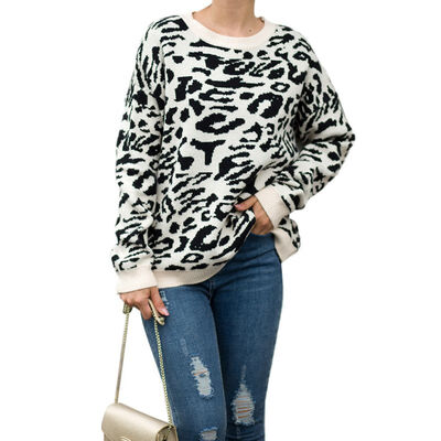 Women Autumn Stylish Concise Casual Long Sleeve Round Collar Leopard Printed Sweater
Women Autumn Stylish Concise Casual Long Sleeve Round Collar Leopard Printed Sweater