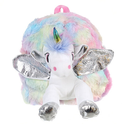 Mini 3D Flying Unicorn School Bag Girls Boys Kids Plush Backpack Cartoon Wings Rainbow Unicorn Shoulder Bag
Mini 3D Flying Unicorn School Bag Girls Boys Kids Plush Backpack Cartoon Wings Rainbow Unicorn Shoulder Bag