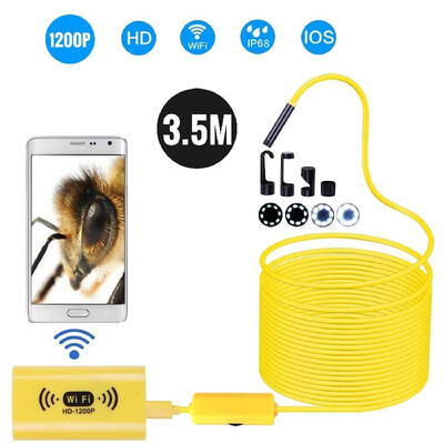 8mm Wireless Endoscope Camera IP68 Waterproof WiFi Inspection 20MP HD 8 LED Semi-Rigid Cable Borescope for iPhones iPads Android
8mm Wireless Endoscope Camera IP68 Waterproof WiFi Inspection 20MP HD 8 LED Semi-Rigid Cable Borescope for iPhones iPads Android