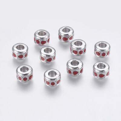 Alloy European Beads with Enamel Large Hole Beads Lead Free & Cadmium Free & Nickel Free Column Platinum Color
Alloy European Beads with Enamel Large Hole Beads Lead Free & Cadmium Free & Nickel Free Column Platinum Color