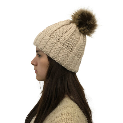 Tailored Women Autumn Winter Outdoor Faux Fur Ball Hats Crochet Knit Holey Beanie Cap
Tailored Women Autumn Winter Outdoor Faux Fur Ball Hats Crochet Knit Holey Beanie Cap
