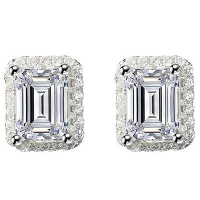New Fashion Silver Color Rectangle Copper Earring Stud For Women Best Christmas Earring
New Fashion Silver Color Rectangle Copper Earring Stud For Women Best Christmas Earring