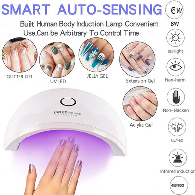 Gobestart LED UV 6W Nail Dryer Curing Gel Polish Lamp Light Curing Manicure Machine Nail
Gobestart LED UV 6W Nail Dryer Curing Gel Polish Lamp Light Curing Manicure Machine Nail