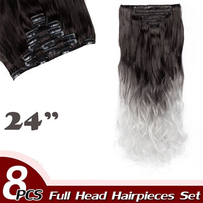 Full Head Clip Synthetic in Hair Extensions 8 Piece 18 Clips Hairpiece Long Wave Curly Straight for Women
Full Head Clip Synthetic in Hair Extensions 8 Piece 18 Clips Hairpiece Long Wave Curly Straight for Women