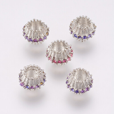 Alloy European Beads Large Hole Beads with Rhinestone Rondelle Platinum 11x8mm Hole 5mm
Alloy European Beads Large Hole Beads with Rhinestone Rondelle Platinum 11x8mm Hole 5mm