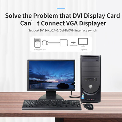 VENTION DVI to VGA Adapter DVI-DDVI241 to VGA Converter 1080P for Computer Laptop HDTV Projector Display Screen 015m094ft Whi
VENTION DVI to VGA Adapter DVI-DDVI241 to VGA Converter 1080P for Computer Laptop HDTV Projector Display Screen 015m094ft Whi