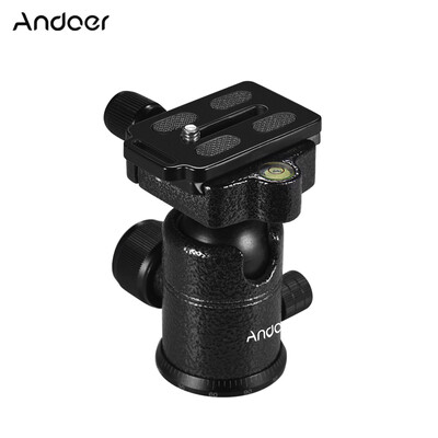 Andoer Aluminium Alloy Ballhead Ball Head with Quick Release Plate 14 Inch Screw Mount Max Load Capacity 3kg 66Lbs 360 Degree
Andoer Aluminium Alloy Ballhead Ball Head with Quick Release Plate 14 Inch Screw Mount Max Load Capacity 3kg 66Lbs 360 Degree