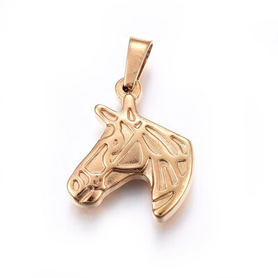 304 Stainless Steel Pendants Large Hole Pendants Horse Head Golden 22x185x4mm Hole 7x4mm
304 Stainless Steel Pendants Large Hole Pendants Horse Head Golden 22x185x4mm Hole 7x4mm