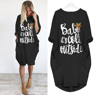 Gobestart Womens Plus Size Loose Tops Dress Ladies O Neck Long Pocket Christmas Dress
Gobestart Womens Plus Size Loose Tops Dress Ladies O Neck Long Pocket Christmas Dress