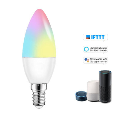V16-C Smart WIFI LED Bulb RGBW LED Candle Bulb 6W E27 Dimmable Light Phone Remote Control Group Control Compatible with Alexa Goo
V16-C Smart WIFI LED Bulb RGBW LED Candle Bulb 6W E27 Dimmable Light Phone Remote Control Group Control Compatible with Alexa Goo