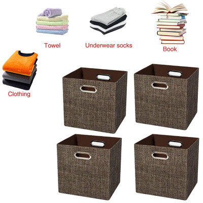 Gobestart 4Pcs Fashion Linen Cotton Foldable Storage Ottoman Locker Fabric Toy Storage Box
Gobestart 4Pcs Fashion Linen Cotton Foldable Storage Ottoman Locker Fabric Toy Storage Box