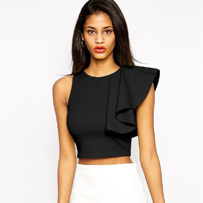 Sexy Women Crop Top One Shoulder Ruffle Round Neck Sleeveless Fitness Tank Top T-Shirt BlackYellow
Sexy Women Crop Top One Shoulder Ruffle Round Neck Sleeveless Fitness Tank Top T-Shirt BlackYellow