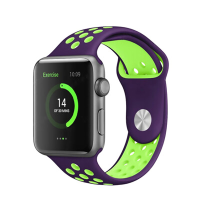 Two-Colored Silica Gel Lightweight Watch Band Sport Breathable Watch Strap For Apple Watch 432
Two-Colored Silica Gel Lightweight Watch Band Sport Breathable Watch Strap For Apple Watch 432