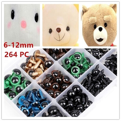 264 PcsSet Bear Doll Animal Plush Toy Craft Black Colorful Safety Eyes Plastic 6-12MM
264 PcsSet Bear Doll Animal Plush Toy Craft Black Colorful Safety Eyes Plastic 6-12MM
