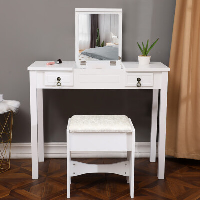 Siaonvr Vanity Set With Flip Top Mirror Makeup Dressing Table Writing Desk With 2 Drawer
Siaonvr Vanity Set With Flip Top Mirror Makeup Dressing Table Writing Desk With 2 Drawer