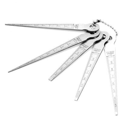Greensen 1 Set Stainless Steel Welding Taper Feeler Gauge Rulers Hole Inspection Tool 10mm
Greensen 1 Set Stainless Steel Welding Taper Feeler Gauge Rulers Hole Inspection Tool 10mm