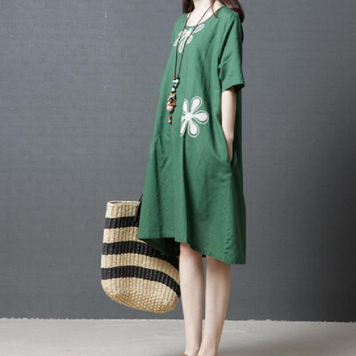 2188 spring new 2019 Korean version of loose large size womens fashion comfortable cotton round neck dress rose
2188 spring new 2019 Korean version of loose large size womens fashion comfortable cotton round neck dress rose