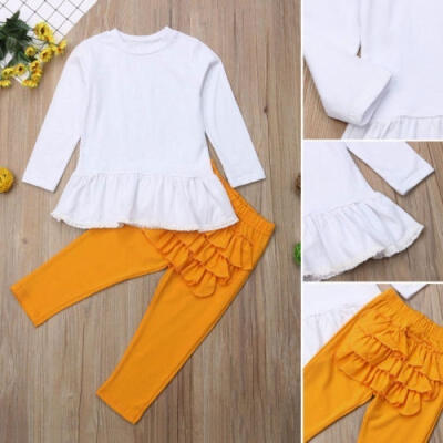 2Pcs Fashion Newborn Baby Girl Solid Ruffle Tops Dress Clothes Pants Leggings Outfit
2Pcs Fashion Newborn Baby Girl Solid Ruffle Tops Dress Clothes Pants Leggings Outfit