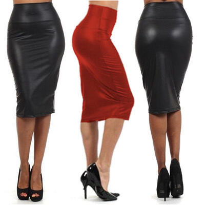 Fashion Women Soft PU Leather Skirt High Waist Slim Hip Pencil Skirts Vintage Bodycon Midi Skirt Sexy Clubwear Hot
Fashion Women Soft PU Leather Skirt High Waist Slim Hip Pencil Skirts Vintage Bodycon Midi Skirt Sexy Clubwear Hot