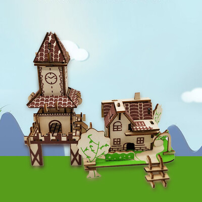 Gotoamei Kids 3D wooden DIY Houses Jigsaw Children Castle Construction Pattern Puzzle Toy
Gotoamei Kids 3D wooden DIY Houses Jigsaw Children Castle Construction Pattern Puzzle Toy
