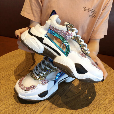 Summer sequins hollowed out heel thick sole ins super-hot daddy shoes womens leisure sports shoes
Summer sequins hollowed out heel thick sole ins super-hot daddy shoes womens leisure sports shoes