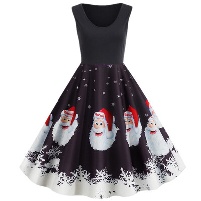 Tailored Womens Vintage Merry Christmas Print Housewife Evening Party Sleeveless Dress
Tailored Womens Vintage Merry Christmas Print Housewife Evening Party Sleeveless Dress