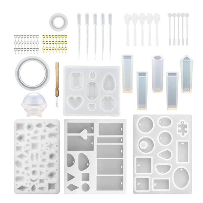 76pcsset DIY Jewelrys Silicone Casting Molds Craft Making Diamonds Pendant Mold Tools Set
76pcsset DIY Jewelrys Silicone Casting Molds Craft Making Diamonds Pendant Mold Tools Set