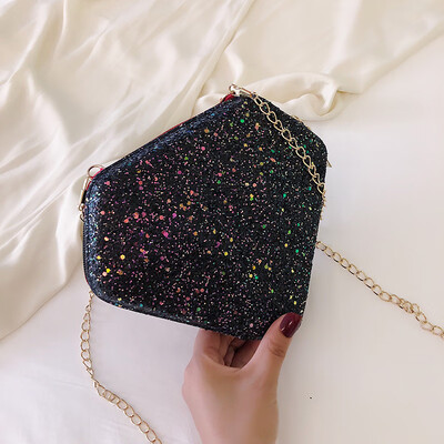 Small fragrance simple wild diamond bag female personality sequins shoulder Messenger bag 2019 tide Korean fashion chain bag
Small fragrance simple wild diamond bag female personality sequins shoulder Messenger bag 2019 tide Korean fashion chain bag