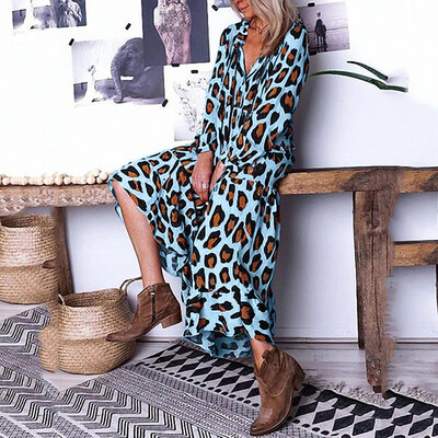 Tailored Womens Dress Autumn&Winter Long Sleeved Casual Leopard Print Dress
Tailored Womens Dress Autumn&Winter Long Sleeved Casual Leopard Print Dress