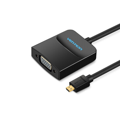 VENTION Micro HDMI to VGA Video Converter Adapter with 35mm Audio Jack Micro HDMI Adapter for LaptopTabletPhone 15cm Black
VENTION Micro HDMI to VGA Video Converter Adapter with 35mm Audio Jack Micro HDMI Adapter for LaptopTabletPhone 15cm Black
