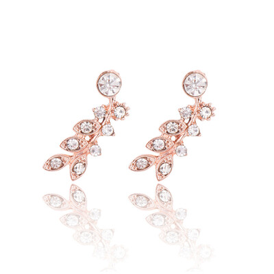 E081 Fashion Jewelry Rose Gold Color Leaf Crystal Stud Earrings For Women Luxury Rhinestone Earrings Wedding Jewelry For Elegant
E081 Fashion Jewelry Rose Gold Color Leaf Crystal Stud Earrings For Women Luxury Rhinestone Earrings Wedding Jewelry For Elegant