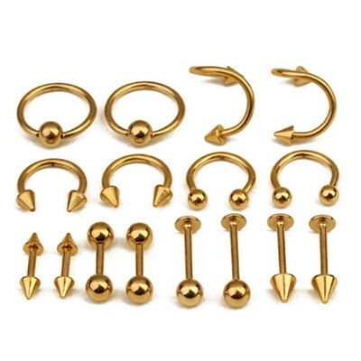 16Pcs\lot Surgical Steel Nose Nail Eyebrow Navel Rings Body Piercing for Women Punk Earring Stud Hoops Piercing Beauty
16Pcs\lot Surgical Steel Nose Nail Eyebrow Navel Rings Body Piercing for Women Punk Earring Stud Hoops Piercing Beauty